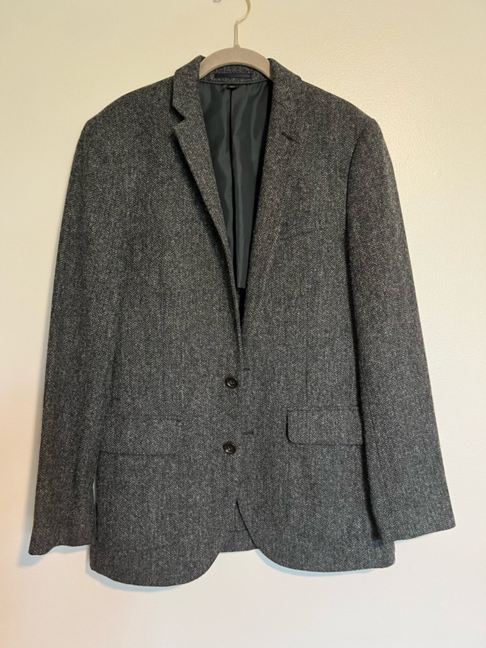 J. Crew Men's Gray Herringbone Sport Coat